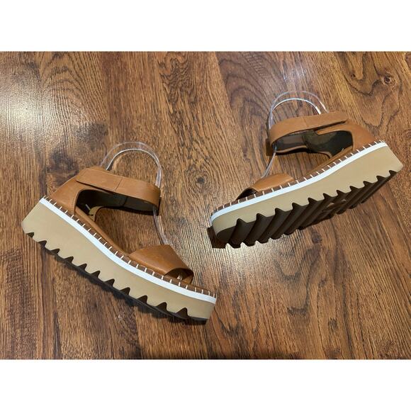 Sofft Ripley Leather Platform Sandals Tan - Size 6 NWT Comfortable Style - Picture 1 of 10